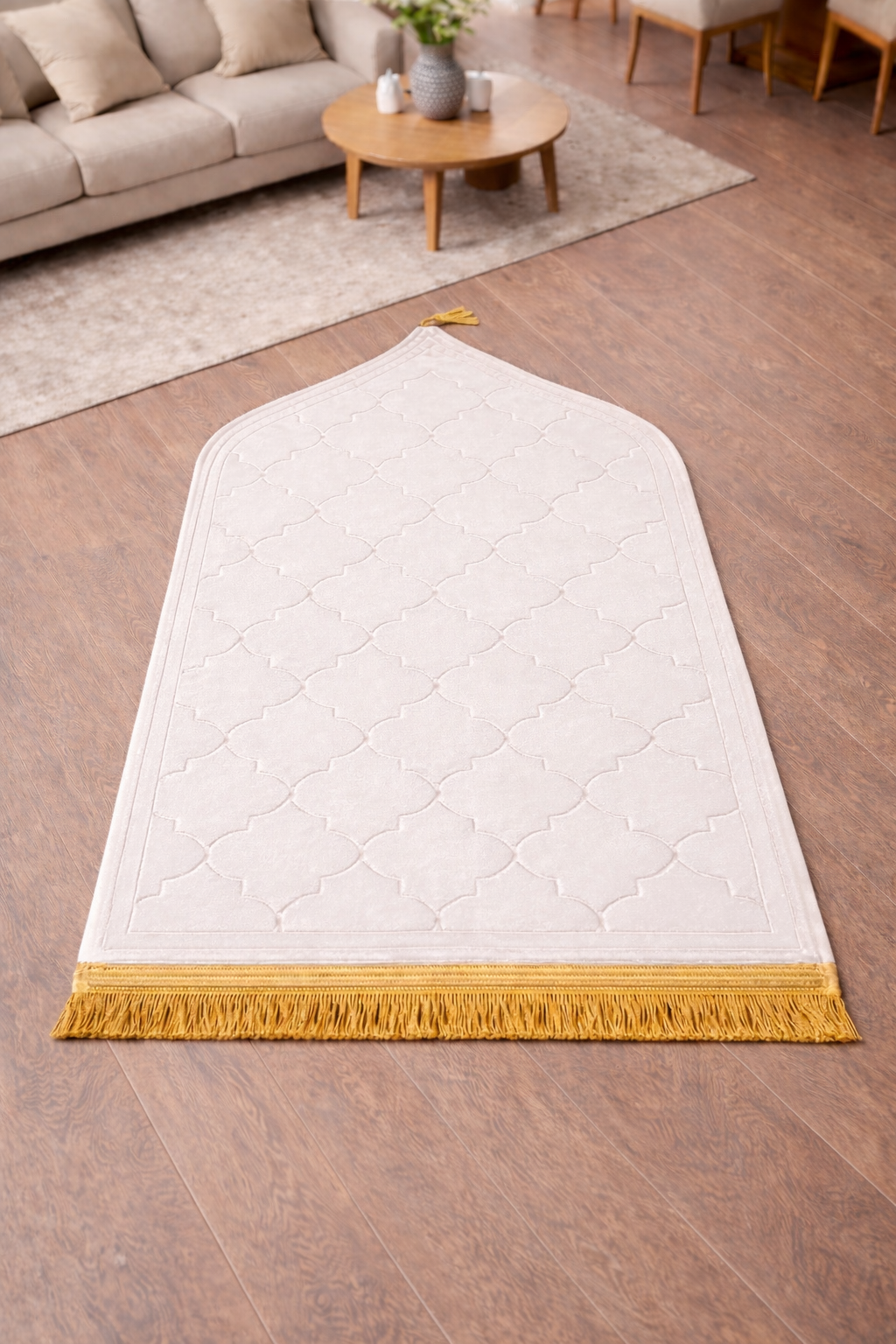 Tapis de prière blanc