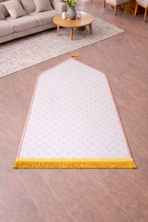 Tapis de prière rose poudré