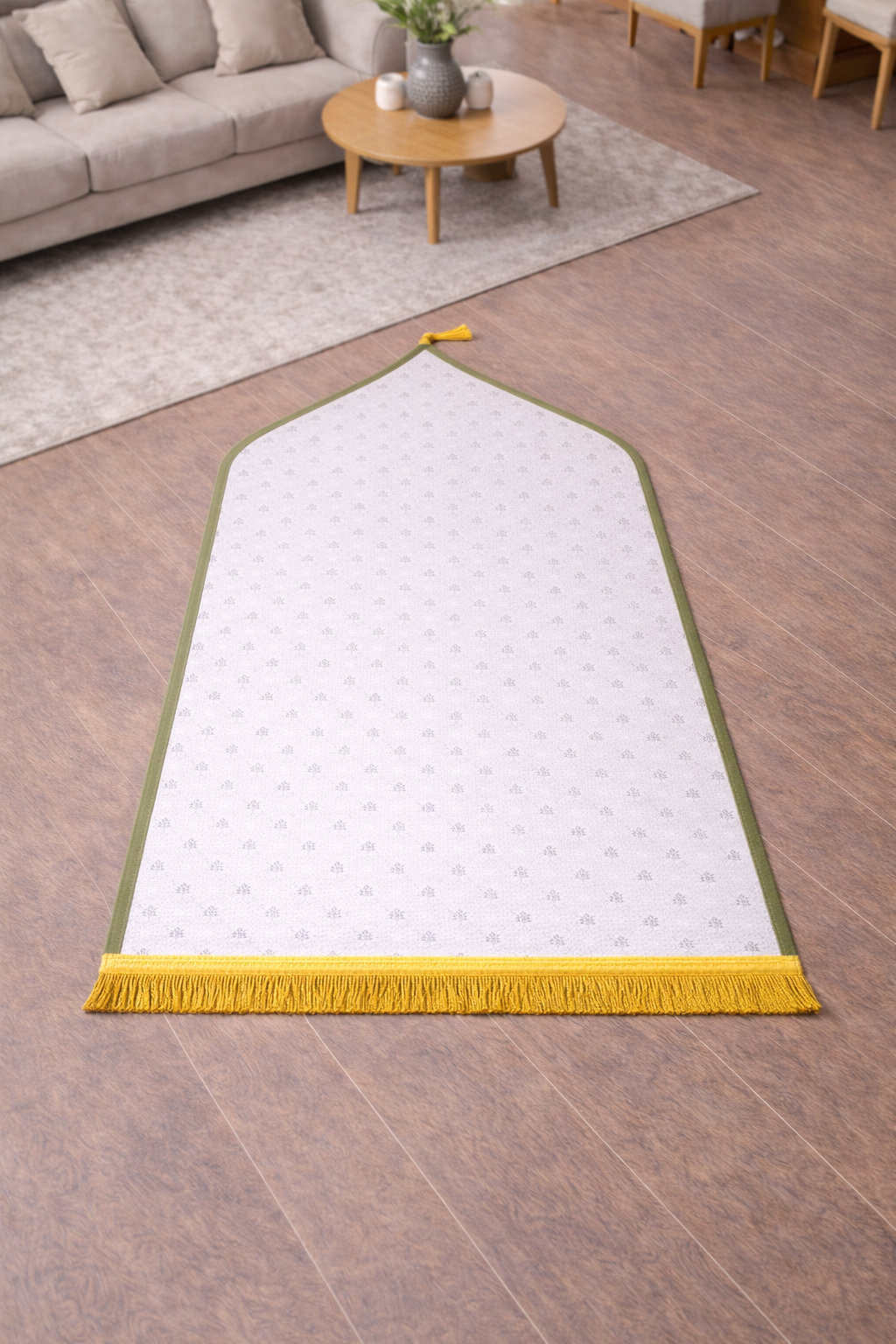 Tapis de prière vert